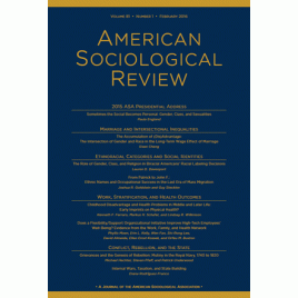 AMERICAN SOCIOLOGICAL REVIEW. Print